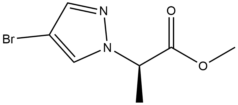 (R)-2-(4-溴-1H-吡唑-1-基)丙酸甲酯, 877399-68-3, 结构式