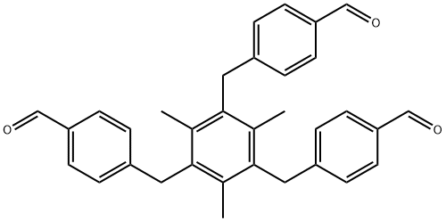 1,3,5-三(4-甲酰基苄基)-2,4,6-三甲苯,877775-87-6,结构式