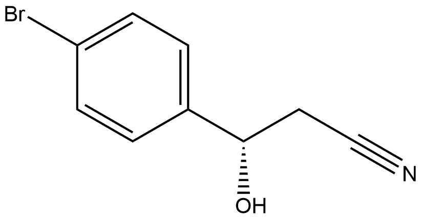 (S)-3-(4'-bromophenyl)-3-hydroxypropanenitrile Structure