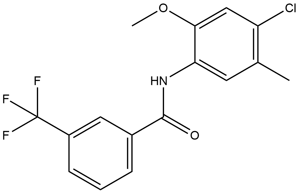 N-(4-Chloro-2-methoxy-5-methylphenyl)-3-(trifluoromethyl)benzamide 结构式