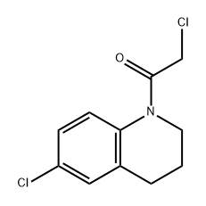 Ethanone, 2-chloro-1-(6-chloro-3,4-dihydro-1(2H)-quinolinyl)- 结构式