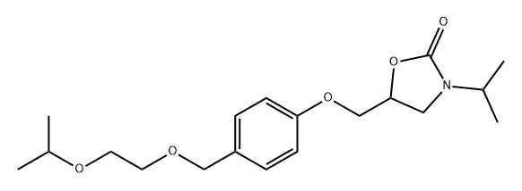 2-Oxazolidinone, 5-[[4-[[2-(1-methylethoxy)ethoxy]methyl]phenoxy]methyl]-3-(1-methylethyl)- Structure