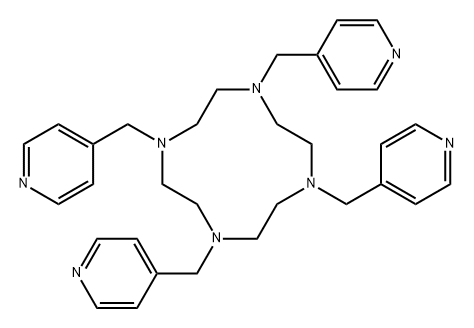 1,4,7,10-Tetraazacyclododecane, 1,4,7,10-tetrakis(4-pyridinylmethyl)- Struktur