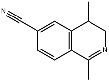 1,4-Dimethyl-3,4-dihydroisoquinoline-6-carbonitrile 结构式