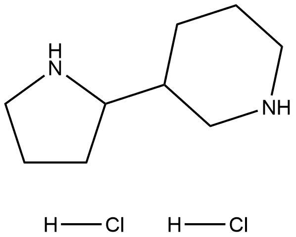 3-(2-Pyrrolidinyl)piperidine dihydrochloride 结构式