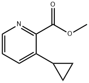 2-Pyridinecarboxylic acid, 3-cyclopropyl-, methyl ester 化学構造式