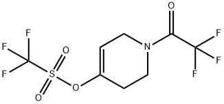Methanesulfonic acid, 1,1,1-trifluoro-, 1,2,3,6-tetrahydro-1-(2,2,2-trifluoroacetyl)-4-pyridinyl ester 结构式