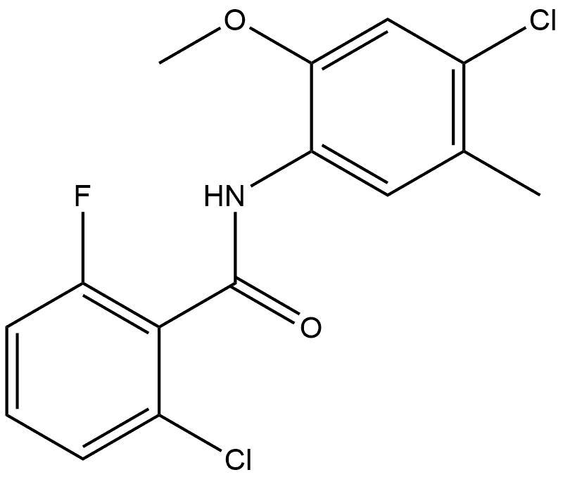 2-Chloro-N-(4-chloro-2-methoxy-5-methylphenyl)-6-fluorobenzamide Struktur