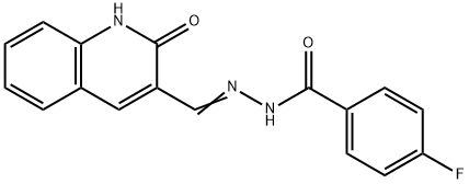 4-Fluoro-N''-((2-oxo-1,2-dihydroquinolin-3-yl)methylene)benzohydrazide Structure