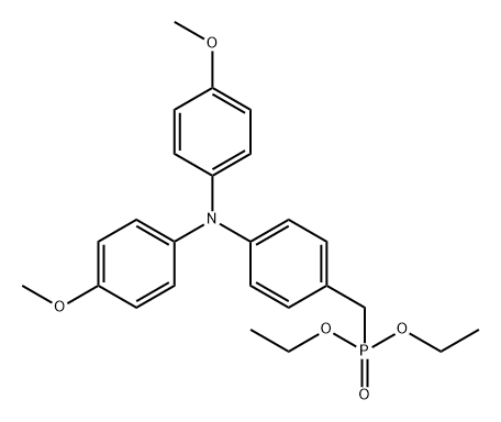 Phosphonic acid, P-[[4-[bis(4-methoxyphenyl)amino]phenyl]methyl]-, diethyl ester Structure