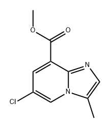 Imidazo[1,2-a]pyridine-8-carboxylic acid, 6-chloro-3-methyl-, methyl ester 化学構造式