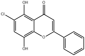 6-Chloro-5,8-dihydroxy-2-phenyl-4H-chromen-4-one Struktur