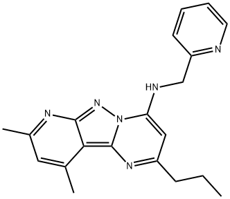 8,10-dimethyl-2-propyl-N-(pyridin-2-ylmethyl)pyrido[2,3]pyrazolo[2,4-a]pyrimidin-4-amine Structure