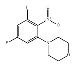 4-(3,5-二氟-2-硝基苯基)吗啉, 879644-36-7, 结构式