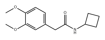 Benzeneacetamide, N-cyclobutyl-3,4-dimethoxy- 化学構造式