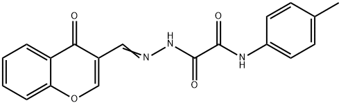 2-Oxo-2-(2-((4-oxo-4H-chromen-3-yl)methylene)hydrazinyl)-N-(p-tolyl)acetamide Structure
