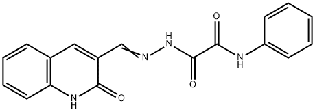 2-Oxo-2-(2-((2-oxo-1,2-dihydroquinolin-3-yl)methylene)hydrazinyl)-N-phenylacetamide Struktur