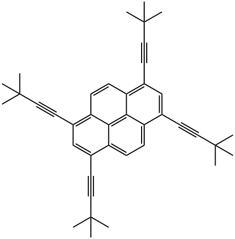 1,3,6,8-四(3,3-二甲基丁炔-1-基)芘,880081-75-4,结构式