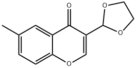 3-(1,3-Dioxolan-2-yl)-6-methyl-4H-chromen-4-one Struktur