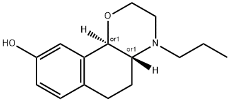 rel-3,4,4aβ*,5,6,10bα*-ヘキサヒドロ-4α-プロピル-2H-ナフト[1,2-b]-1,4-オキサジン-9-オール 化学構造式