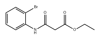 Propanoic acid, 3-[(2-bromophenyl)amino]-3-oxo-, ethyl ester 化学構造式
