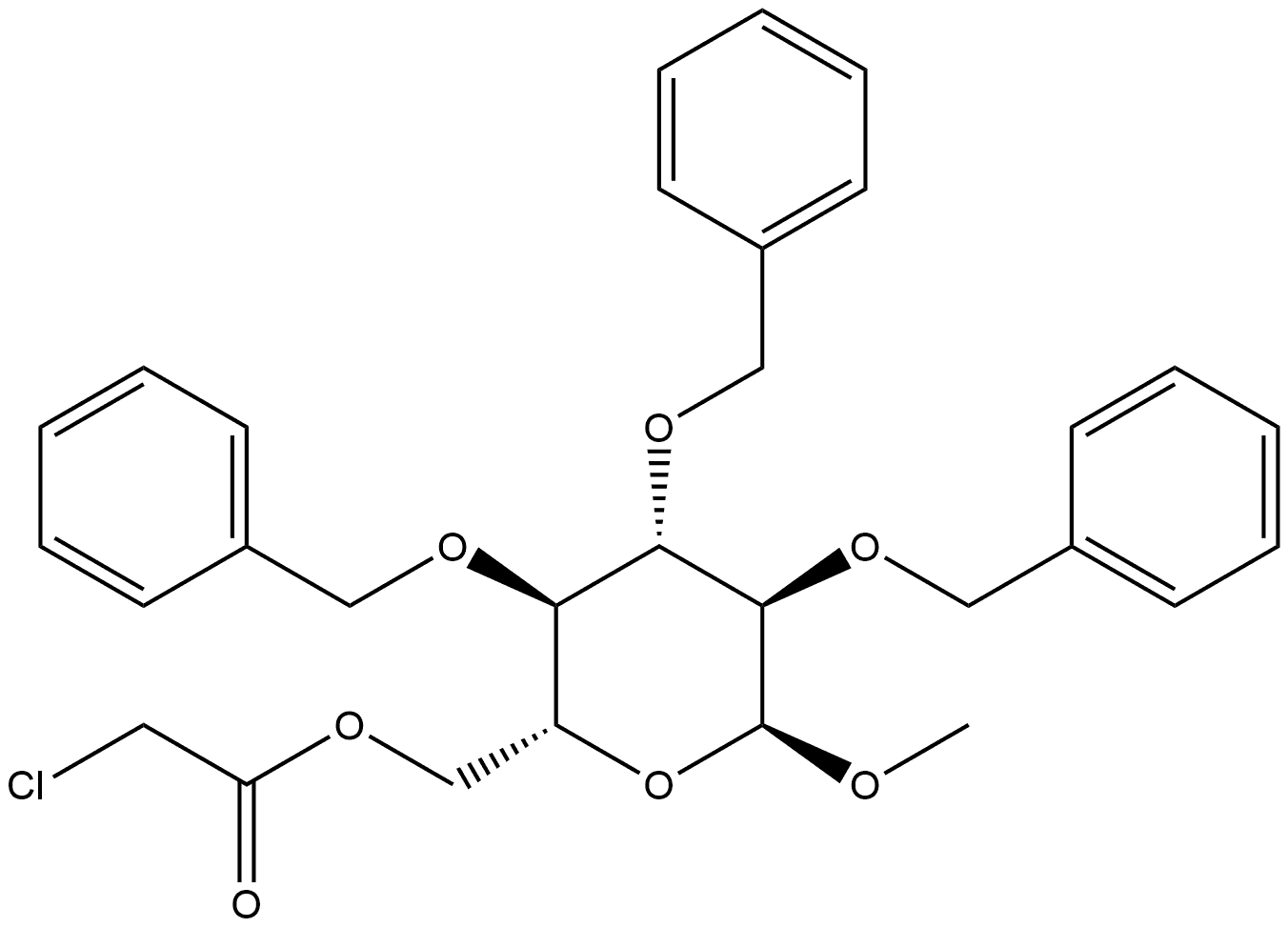 α-D-Glucopyranoside, methyl 2,3,4-tris-O-(phenylmethyl)-, chloroacetate (9CI)