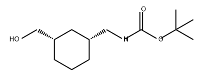 Carbamic acid, [[(1R,3S)-3-(hydroxymethyl)cyclohexyl]methyl]-, 1,1-dimethylethyl ester (9CI) Structure