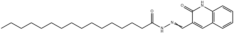 N''-((2-Oxo-1,2-dihydroquinolin-3-yl)methylene)palmitohydrazide Struktur