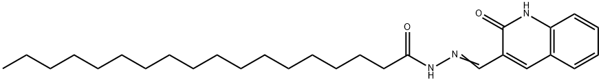 N''-((2-Oxo-1,2-dihydroquinolin-3-yl)methylene)stearohydrazide 化学構造式