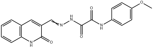 N-(4-Methoxyphenyl)-2-oxo-2-(2-((2-oxo-1,2-dihydroquinolin-3-yl)methylene)hydrazinyl)acetamide Structure