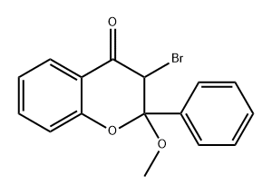 4H-1-Benzopyran-4-one, 3-bromo-2,3-dihydro-2-methoxy-2-phenyl-