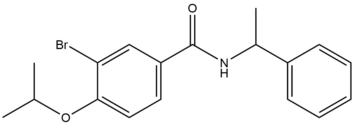 3-Bromo-4-(1-methylethoxy)-N-(1-phenylethyl)benzamide Struktur