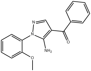 (5-AMINO-1-(2-METHOXYPHENYL)-1H-PYRAZOL-4-YL)(PHENYL)METHANONE Struktur