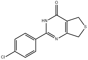 2-(4-Chlorophenyl)-5,7-dihydrothieno[3,4-d]pyrimidin-4(3H)-one 结构式