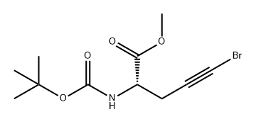 4-Pentynoic acid, 5-bromo-2-[[(1,1-dimethylethoxy)carbonyl]amino]-, methyl ester, (2S)- Structure