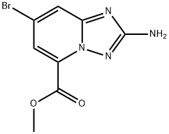 methyl 2-amino-7-bromo-[1,2,4]triazolo[1,5-a]pyridine-5-carboxylate 化学構造式