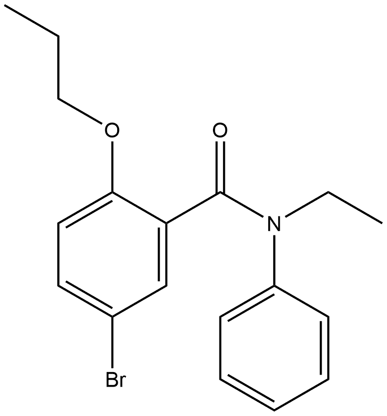 5-Bromo-N-ethyl-N-phenyl-2-propoxybenzamide,882633-45-6,结构式