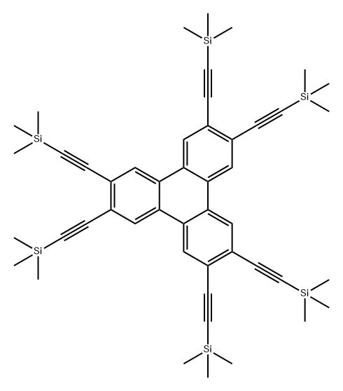 Triphenylene, 2,3,6,7,10,11-hexakis[2-(trimethylsilyl)ethynyl]- 化学構造式