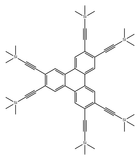 Triphenylene, 2,3,6,7,10,11-hexakis[2-(trimethylsilyl)ethynyl]-,882659-04-3,结构式