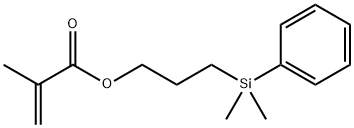 2-Propenoic acid, 2-methyl-, 3-(dimethylphenylsilyl)propyl ester Structure