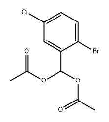 Methanediol, 1-(2-bromo-5-chlorophenyl)-, 1,1-diacetate 化学構造式