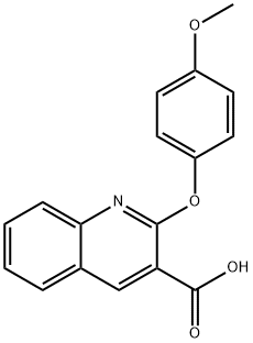 2-(4-Methoxyphenoxy)quinoline-3-carboxylic acid Struktur