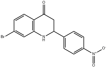7-Bromo-2-(4-nitrophenyl)-2,3-dihydroquinolin-4(1H)-one,882854-44-6,结构式