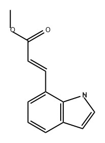 (E)-3-(7-吲哚基)丙烯酸甲酯, 883001-23-8, 结构式