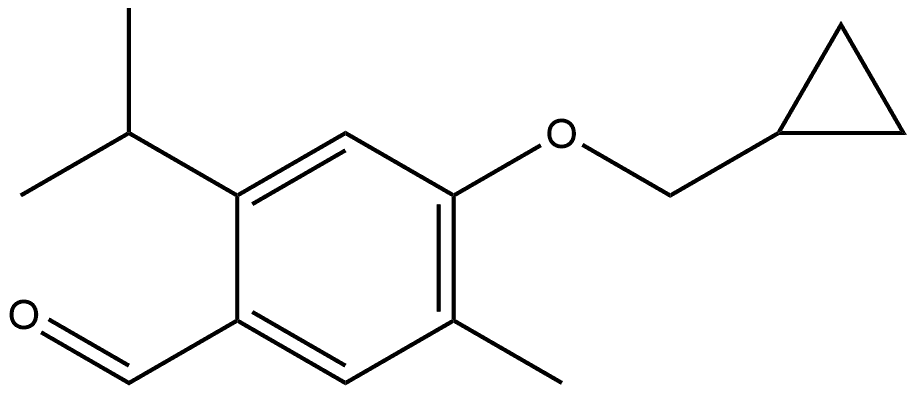 4-(Cyclopropylmethoxy)-5-methyl-2-(1-methylethyl)benzaldehyde Structure