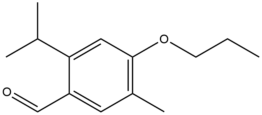 5-Methyl-2-(1-methylethyl)-4-propoxybenzaldehyde,883536-87-6,结构式