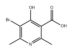 3-Pyridinecarboxylic acid, 5-bromo-4-hydroxy-2,6-dimethyl- 化学構造式