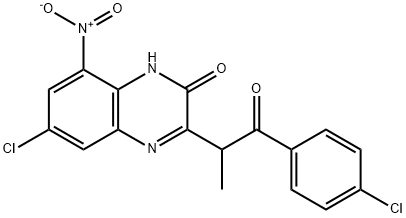 2-(7-Chloro-3-hydroxy-5-nitroquinoxalin-2-yl)-1-(4-chlorophenyl)propan-1-one Structure