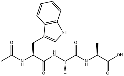 (S)-2-((S)-2-((S)-2-Acetamido-3-(1H-indol-3-yl)propanamido)propanamido)propanoic acid Structure