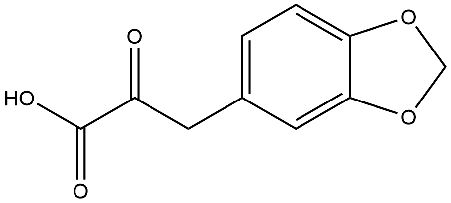 1,3-Benzodioxole-5-propanoic acid, α-oxo- 化学構造式
